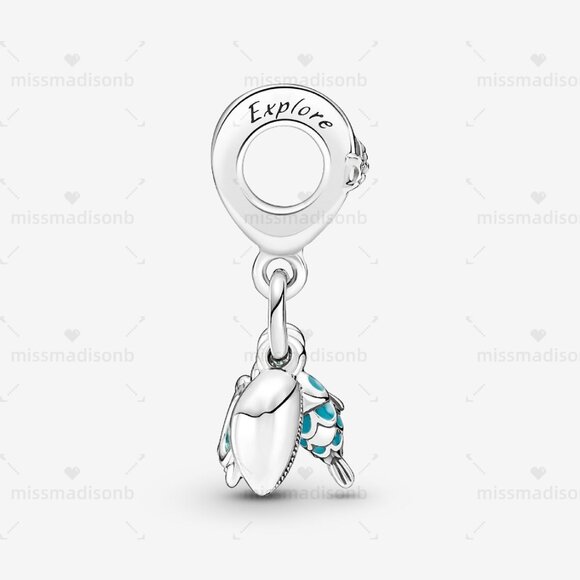 Pandora Fish, Sea Turtle & Conch Triple Dangle Charm - Picture 4 of 6